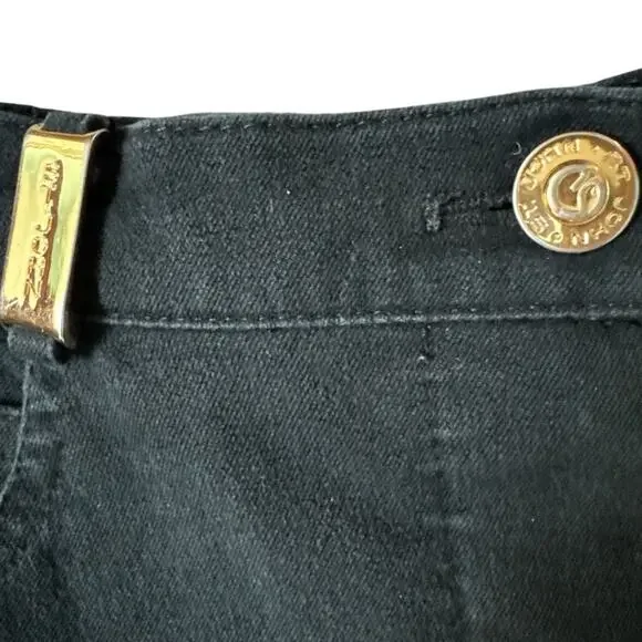 St. John Sport Black Straight Leg Jeans 8 - Picture 4 of 11